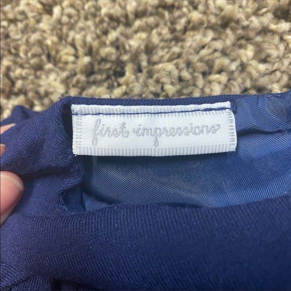FIRST IMPRESSIONS | 3/$15 Navy Blue Baby Dress - Picture 4 of 4